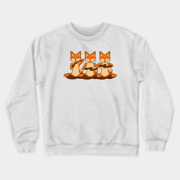 Three times fox at reiki Crewneck Sweatshirt by Modern Medieval Design